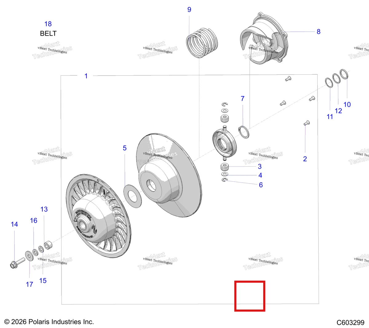 Деталь 7556370 на схеме узла Drive Train, Clutch, Secondary