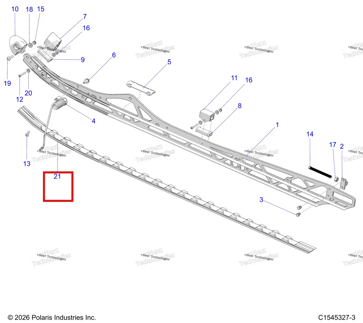 Деталь 7556470 на схеме узла Suspension, Rail Beams, Lh/Rh S27tfb6r