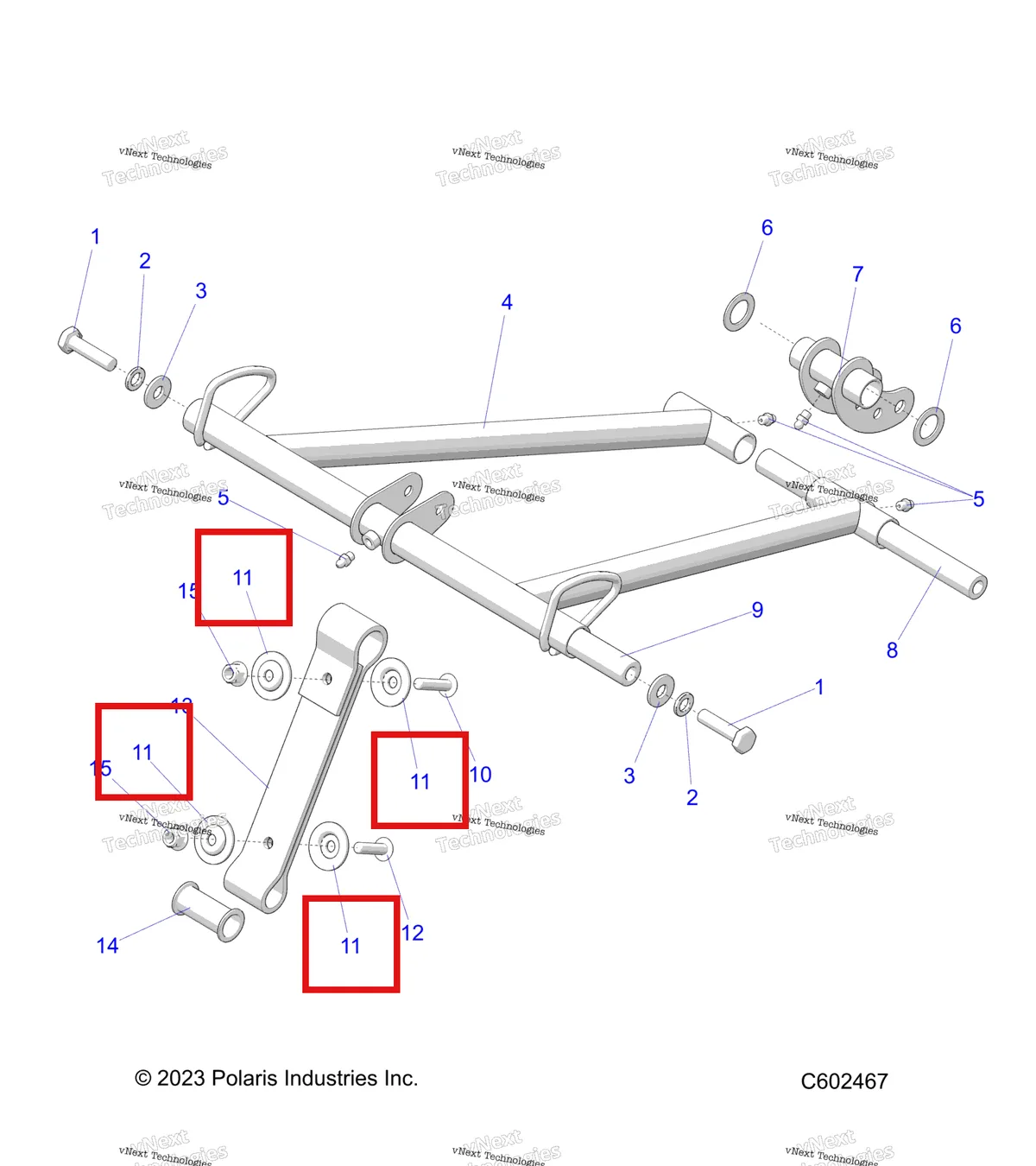 Деталь 7556491 на схеме узла Suspension, Torque Arm, Front