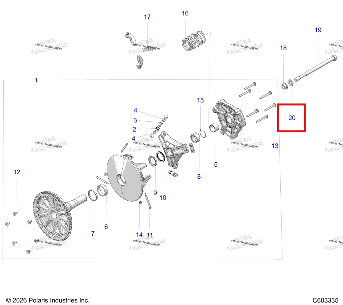 Деталь 7556702 на схеме узла Drive Train, Clutch, Primary S27tfa8r
