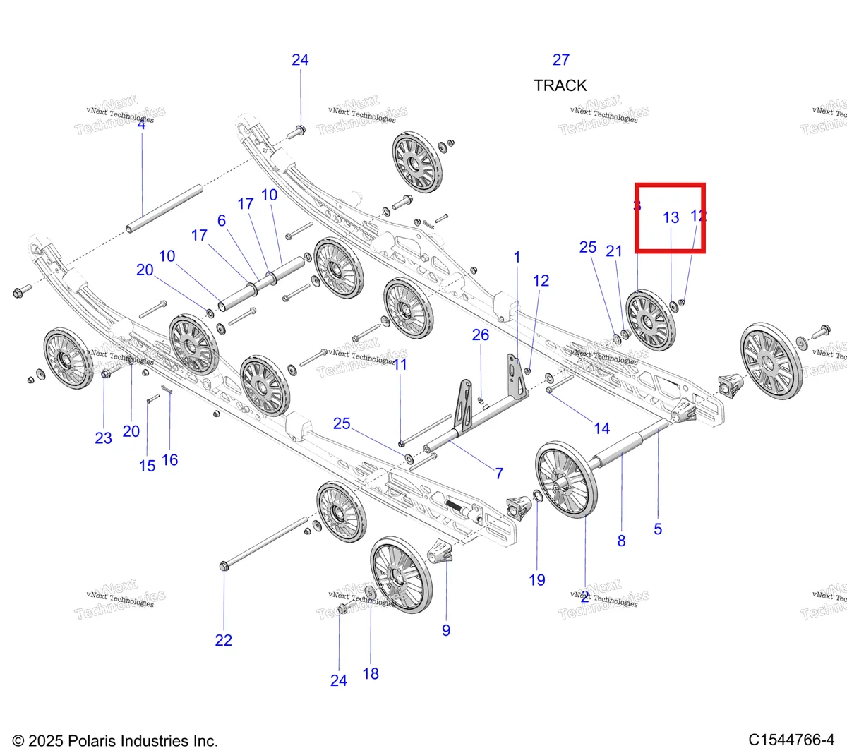Деталь 7556799 на схеме узла Suspension, Rear S27tlp8rs
