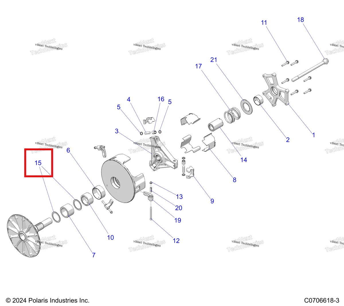 Деталь 7556893 на схеме узла Drive Train, Primary Clutch