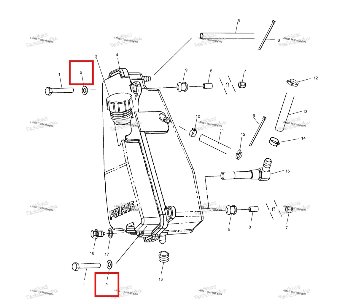 Деталь 7558301 на схеме узла Oil Tank