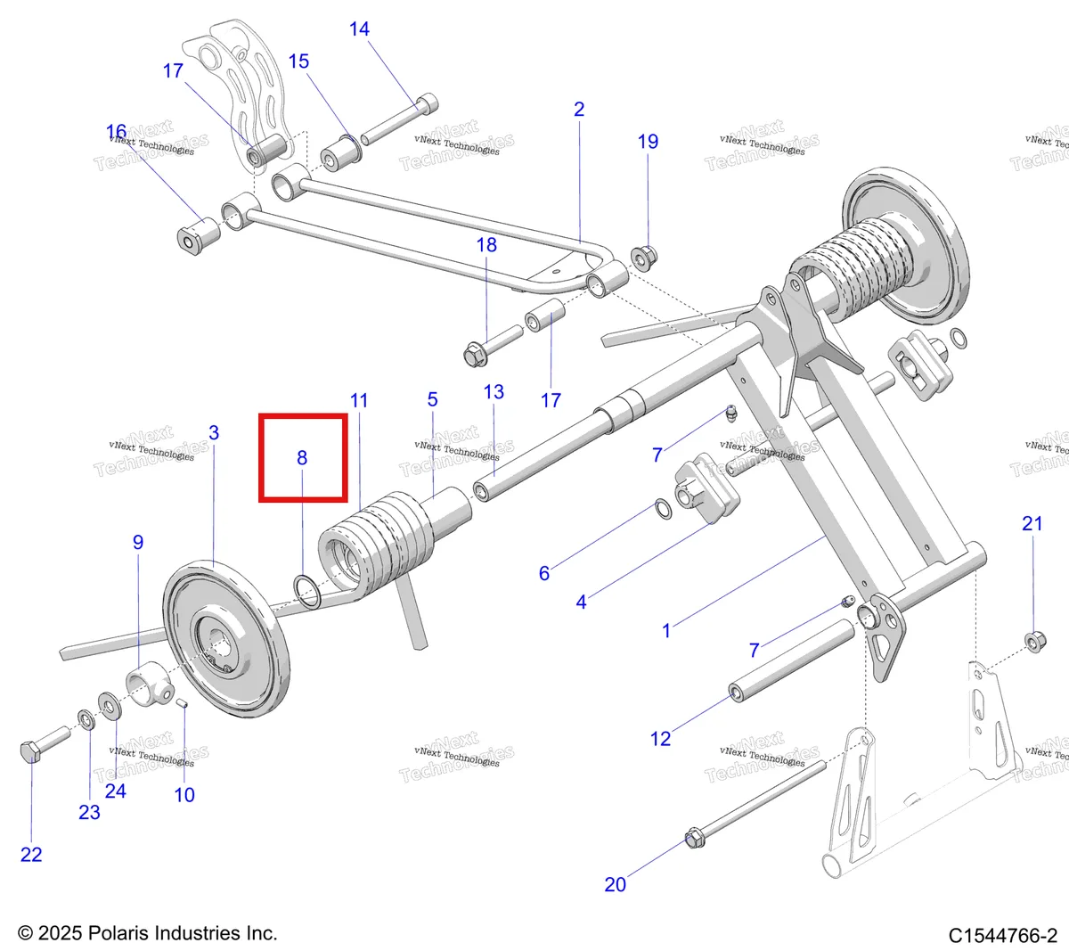 Деталь 7571605 на схеме узла Suspension, Torque Arm, Rear S27tlp8rs