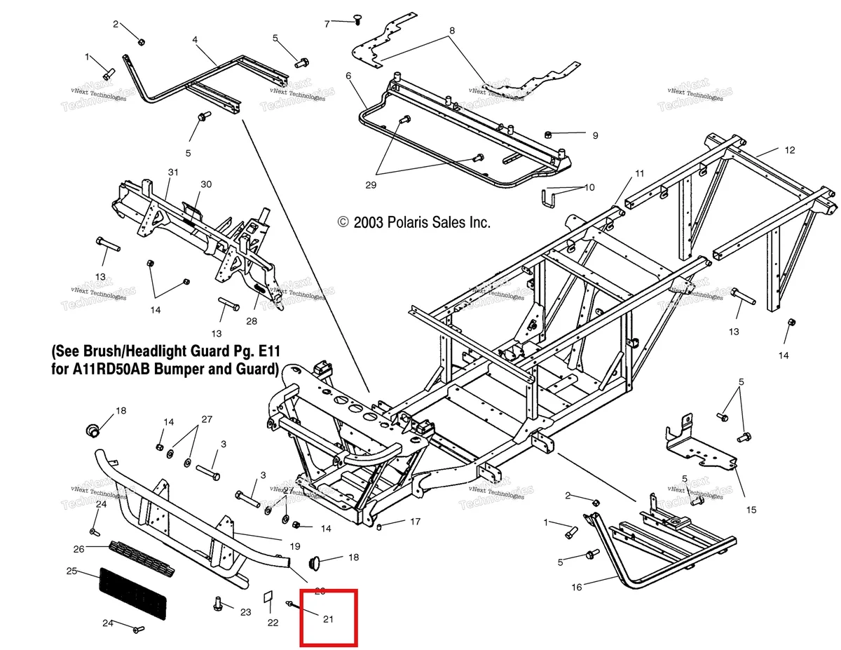 Деталь 7621334 (Заклёпка Polaris Widetrak LX (2006) (7621334)) на схеме узла Chassis/Body