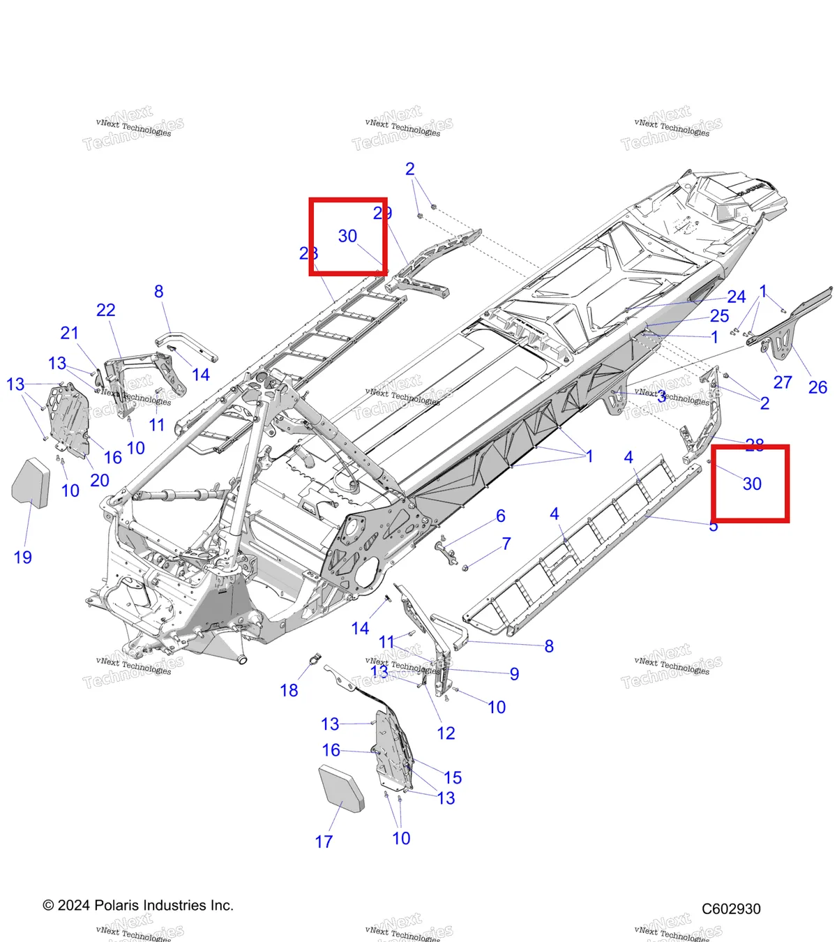 Деталь 7621453 на схеме узла Chassis, Footrests, And Running Boards