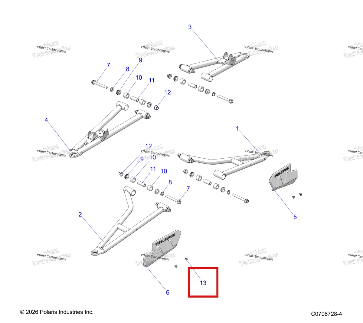 Деталь 7621472 на схеме узла Suspension, Front Aarms