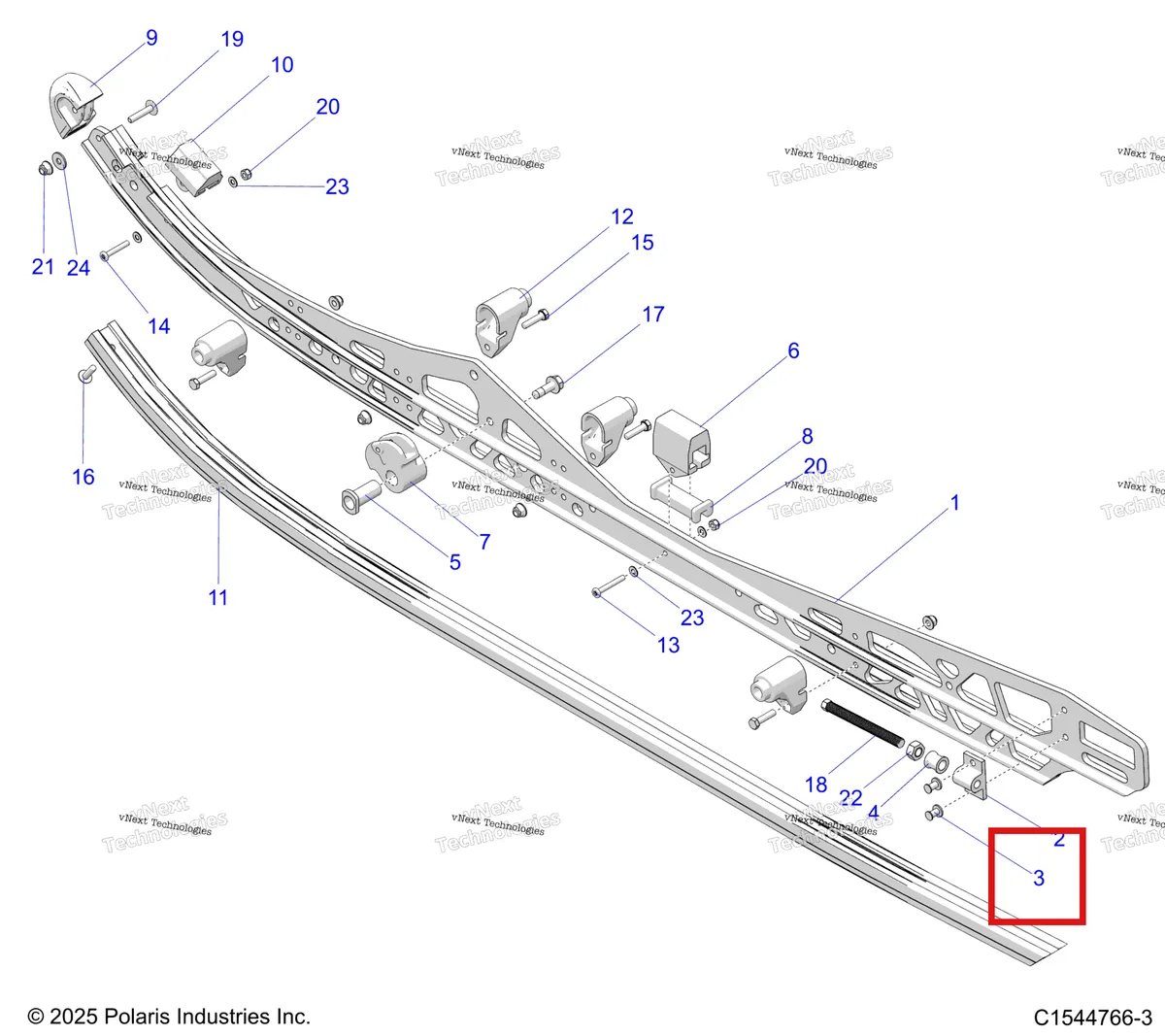 Деталь 7621501 на схеме узла Suspension, Rail Beam Lh/Rh S27tlp8rs
