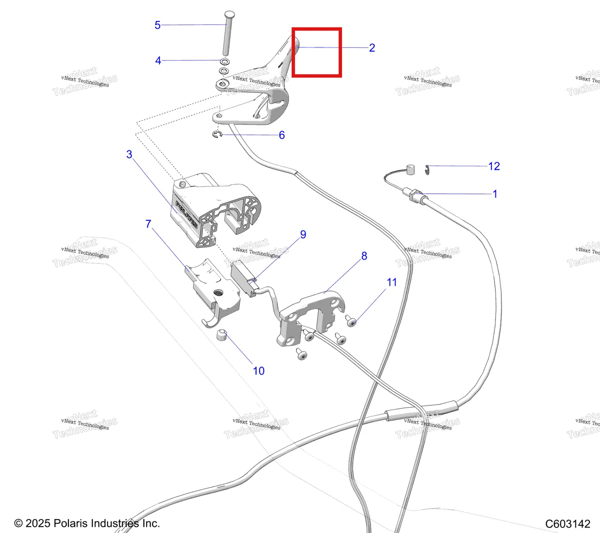Деталь 7661624 на схеме узла Engine, Throttle Control Asm