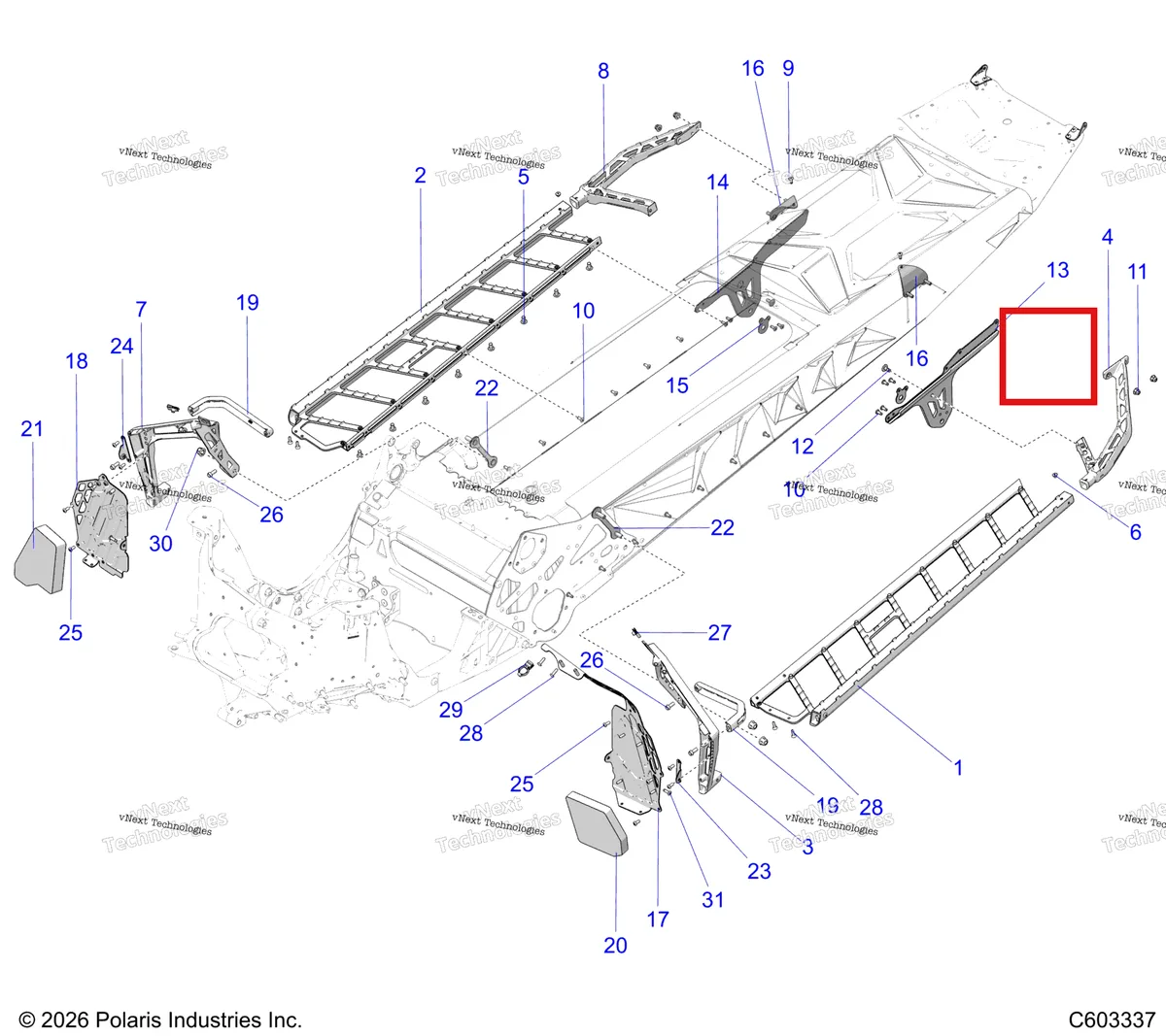 Деталь 7661845 на схеме узла Chassis, Footrests And Running Boards S27tfm9b