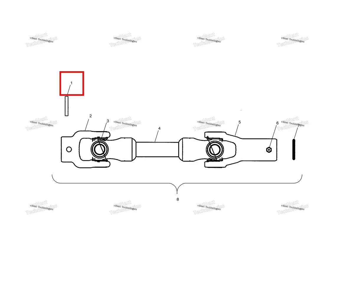 Деталь 7661913 на схеме узла Rear Prop Shaft