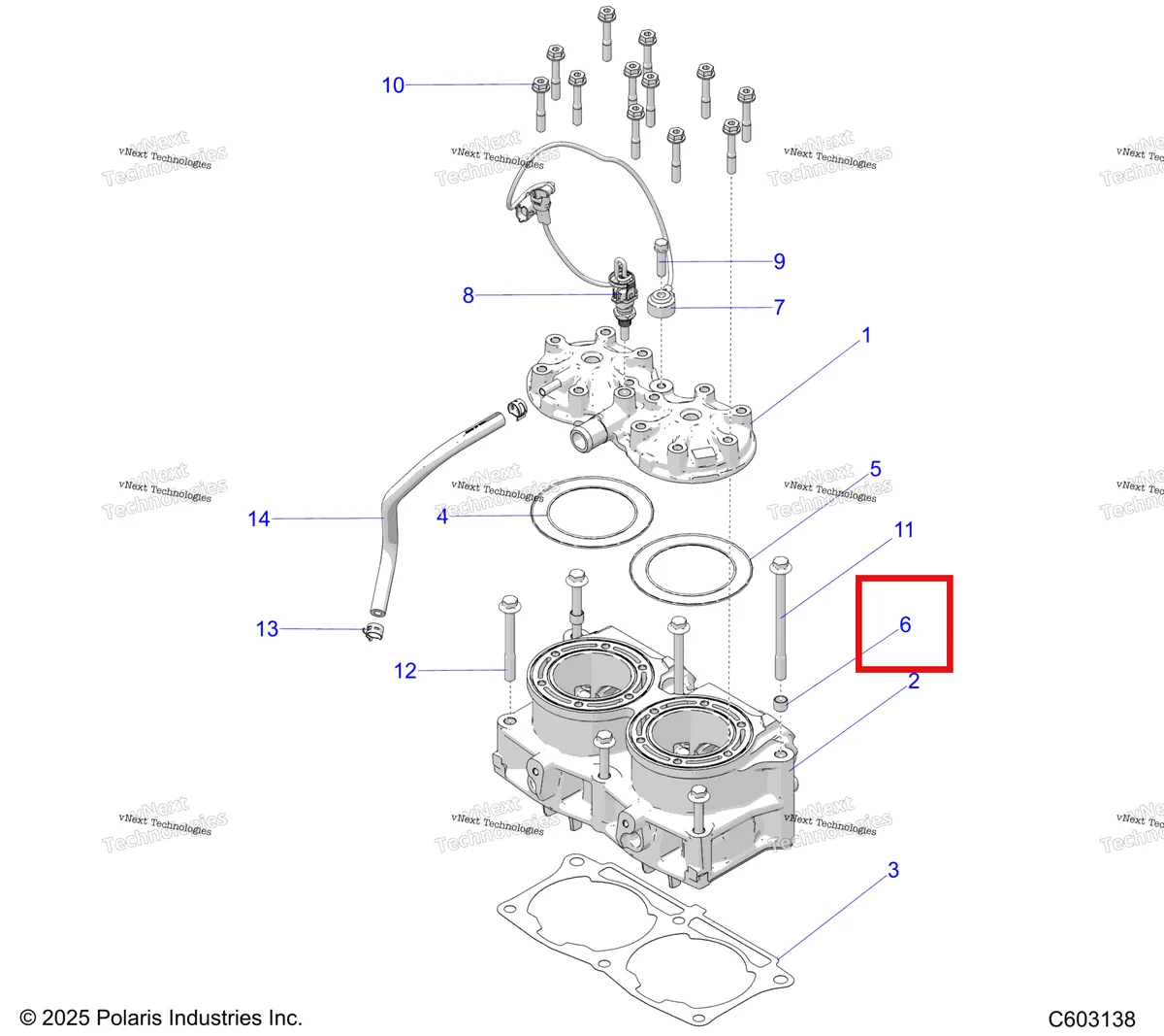 Деталь 7663008 на схеме узла Engine, Cylinder & Cylinder Head S27tlc9b/Tlr9b