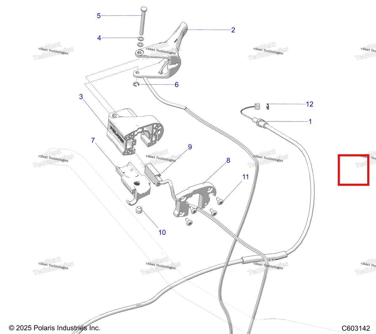 Деталь 7710401 на схеме узла Engine, Throttle Control Asm