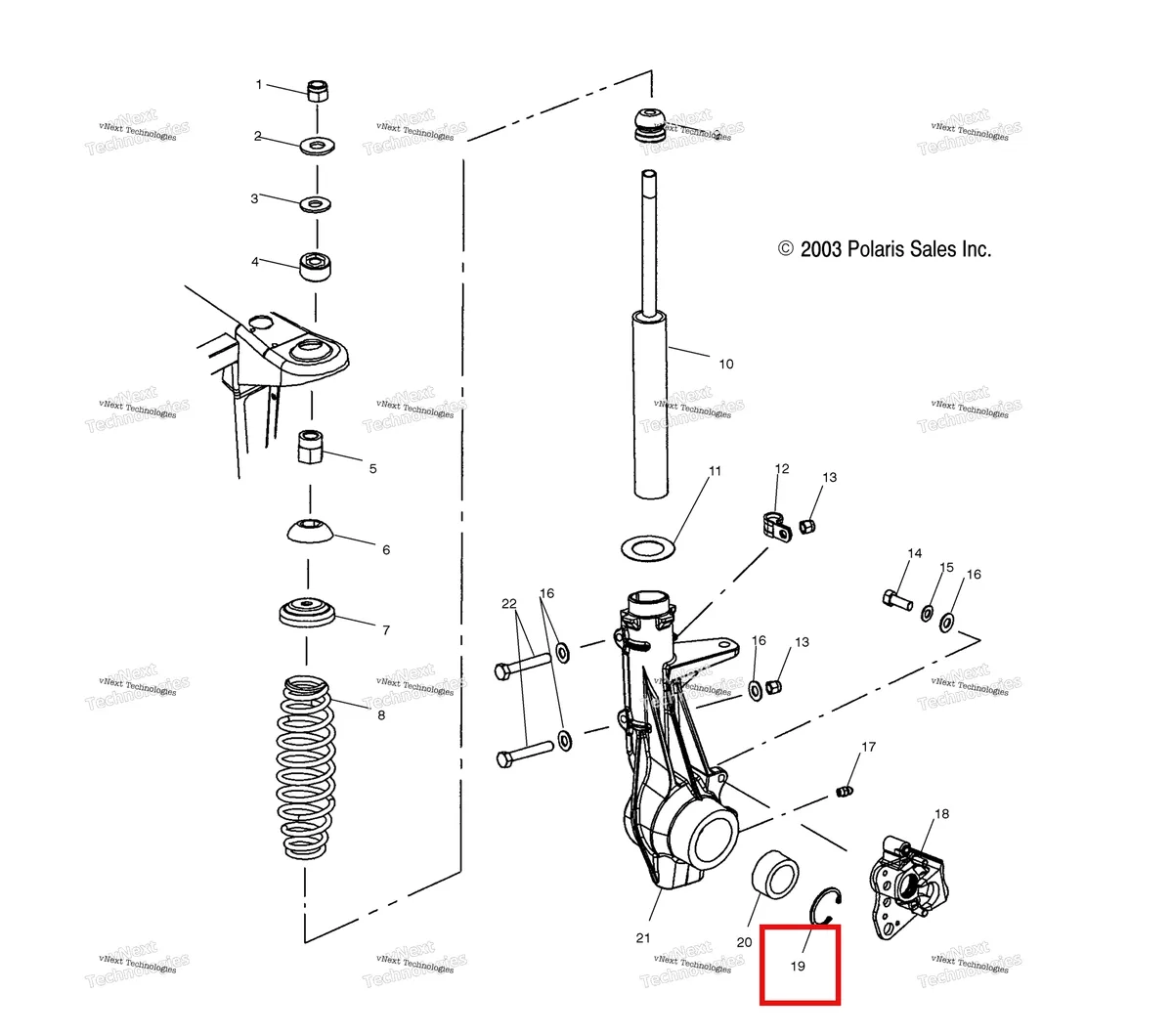 Деталь 7710507 на схеме узла Front Strut