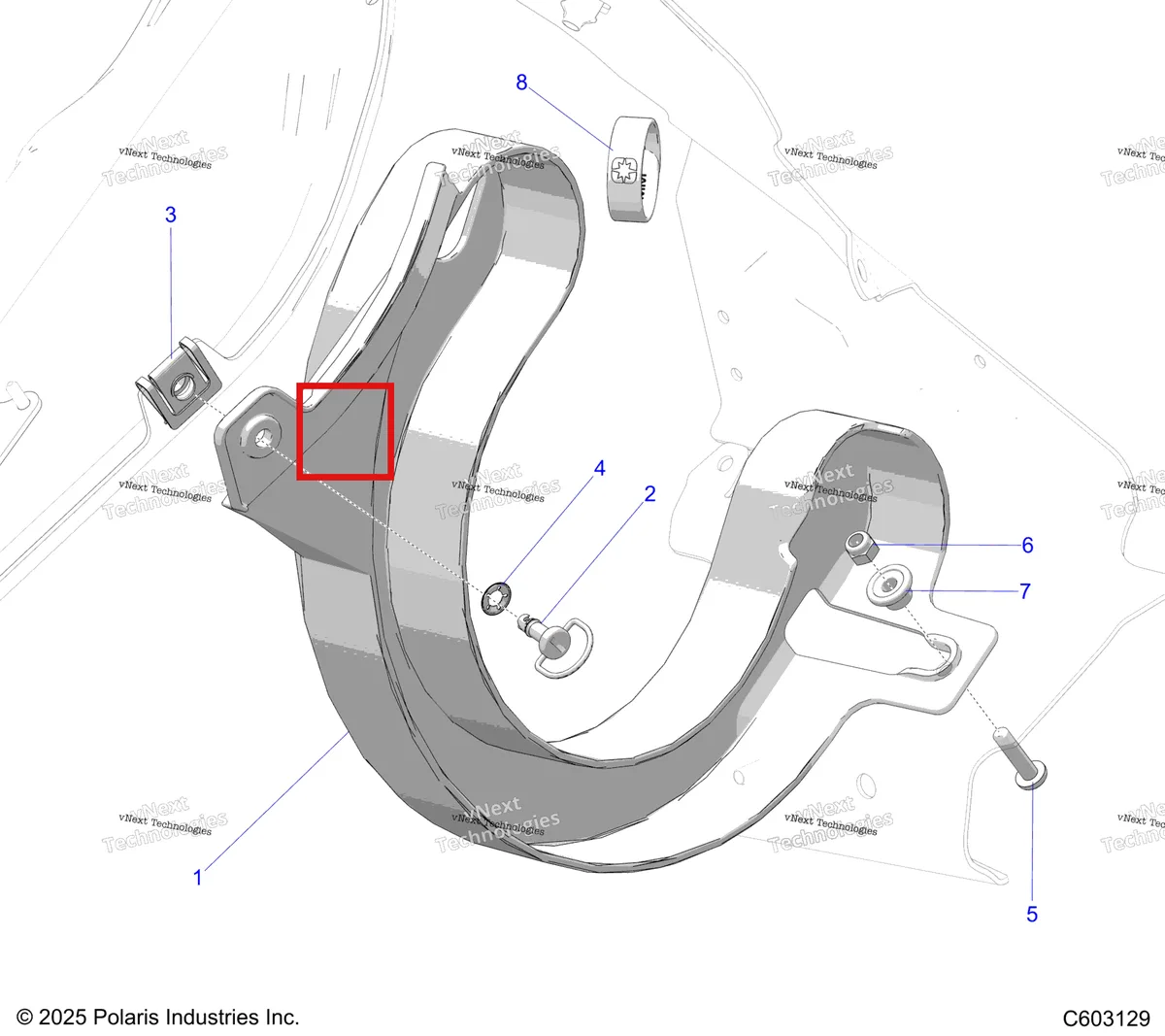 Деталь 7710808 на схеме узла Body, Belt Holder