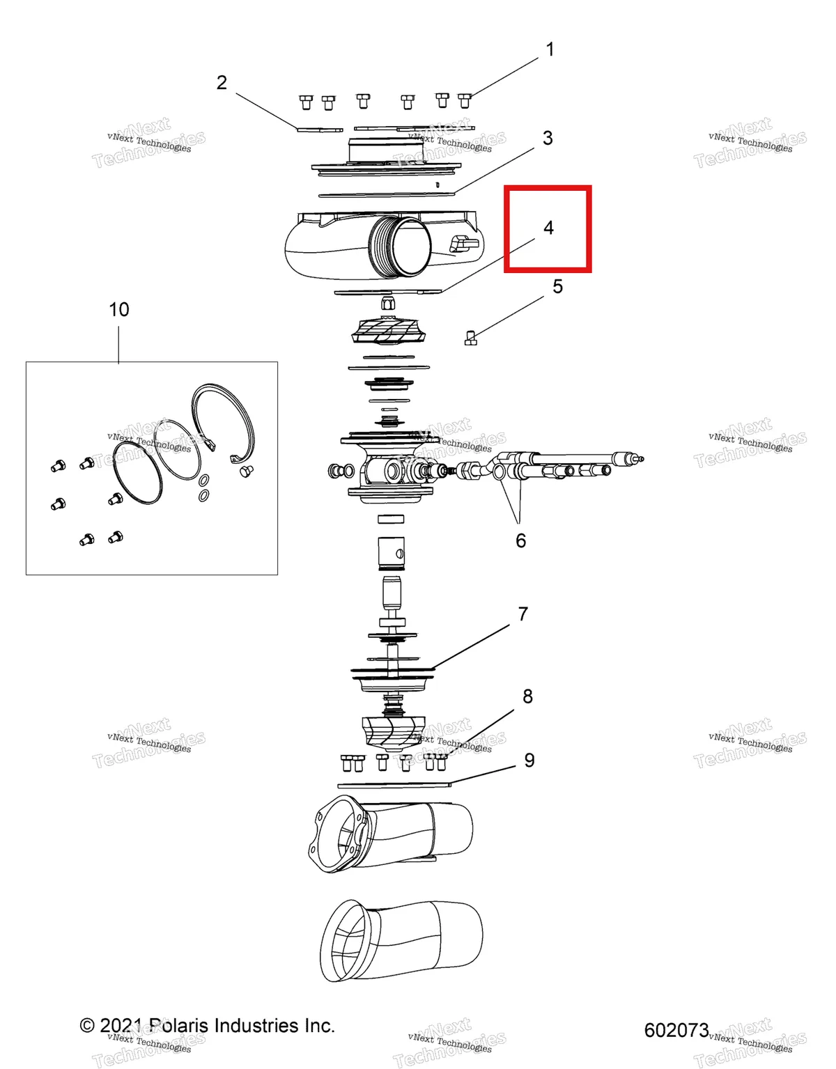 Деталь 7718428 на схеме узла Engine, Turbo Assembly