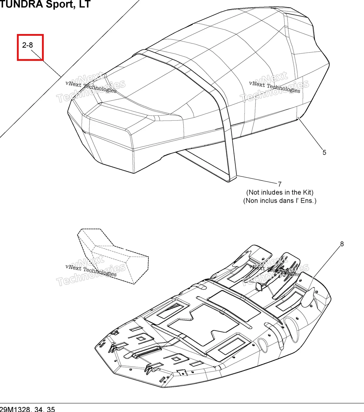 Схема применяемости: Сиденье, Ski-Doo Tundra Lt 550f Xp 860200556