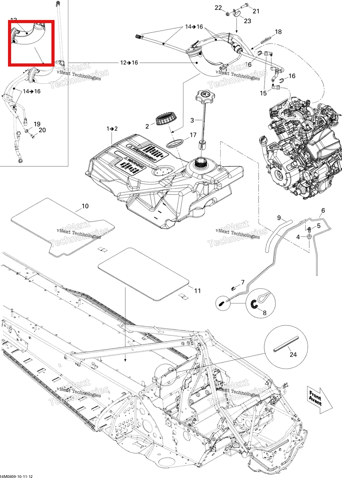 Деталь 861805503 (Деталь Pump Kit Ass'y) на схеме узла 2008 Ski-Doo Expedition Sport V-800 Fuel System