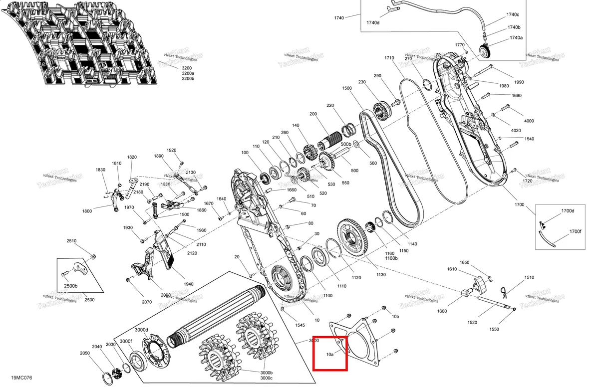 Деталь 861805514 на схеме узла 2023 Ski-Doo GRAND TOURING 600 ACE - SPORT Drive - System