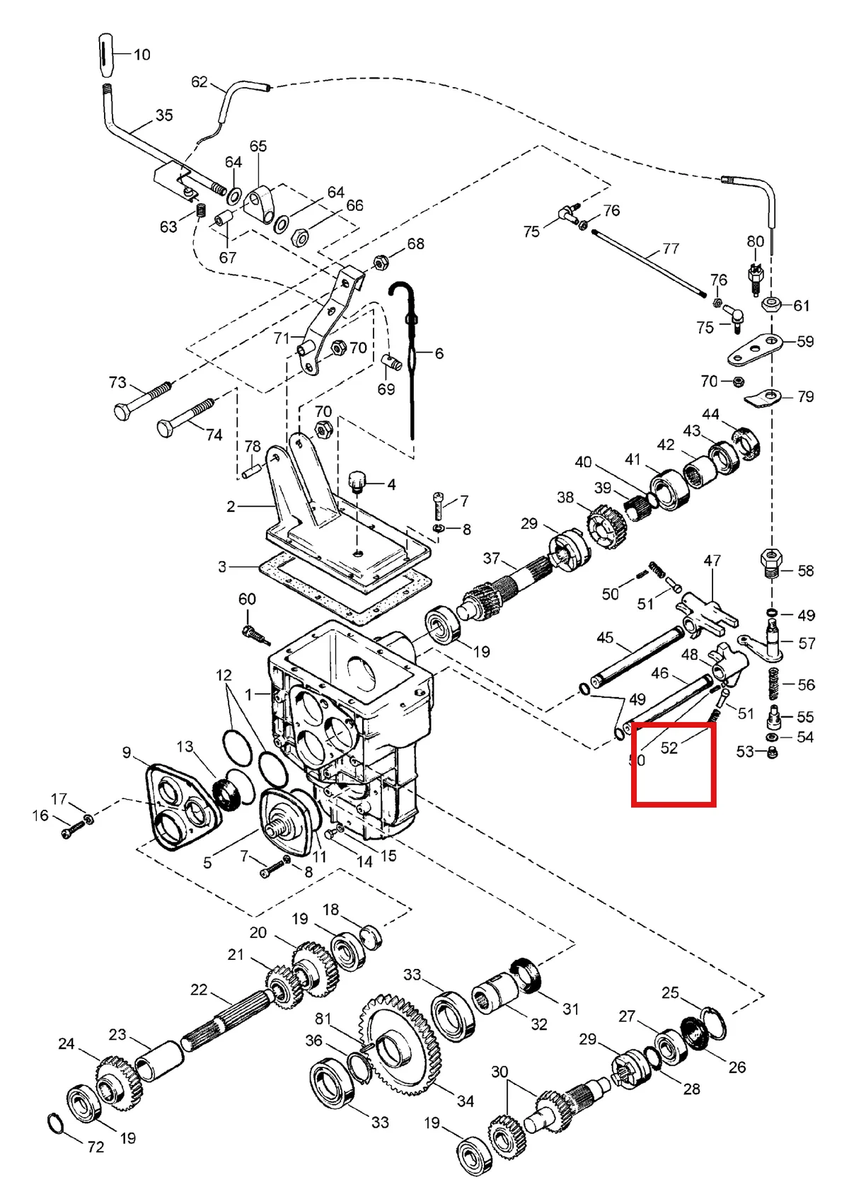 Деталь 875146034 (Деталь Clutch Shaft Assy) на схеме узла 05- Gearbox