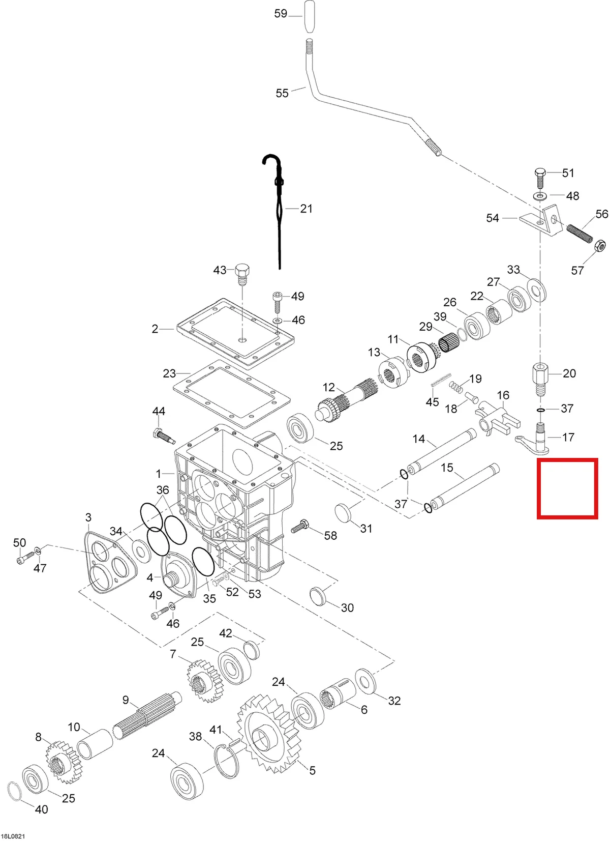 Деталь 875146037 (Деталь Gear Z-27) на схеме узла 05- Gear Transmission