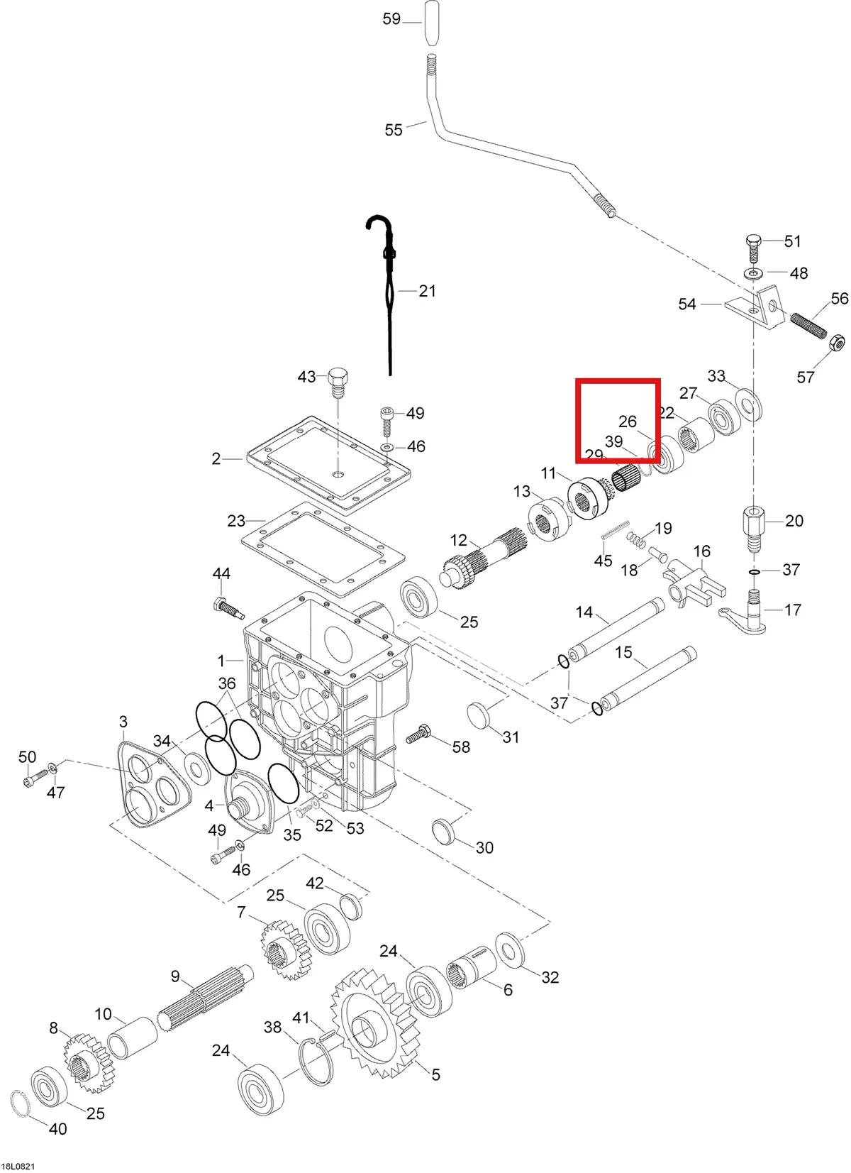 Деталь 875146814 (Деталь Dipstick) на схеме узла 05- Gear Transmission
