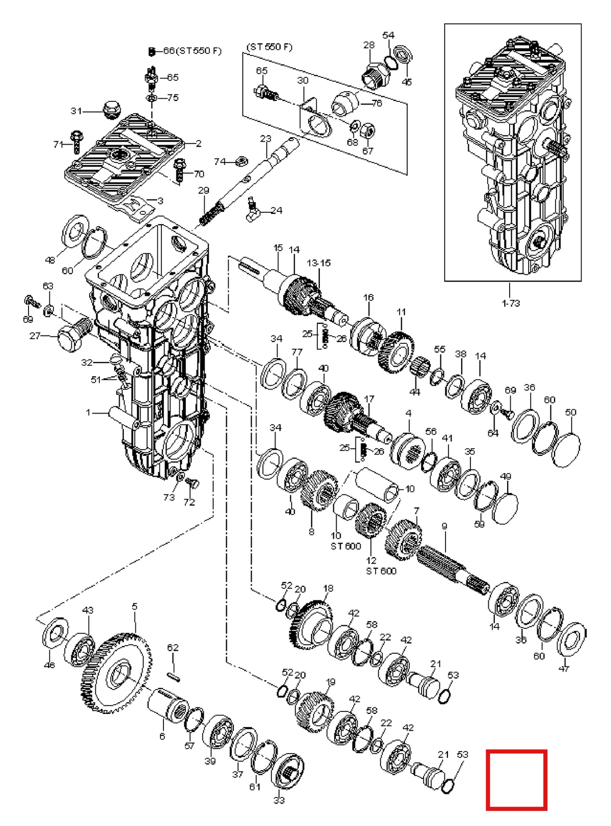 Деталь 875156151 (Шестерня 29 зуб.) на схеме узла 05- Gearbox