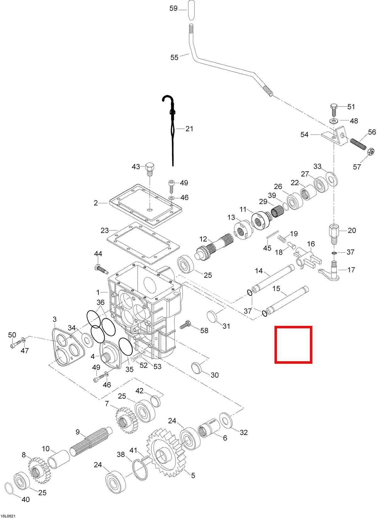 Деталь 875156212 (Деталь Clutch Shaft Assy) на схеме узла 05- Gear Transmission