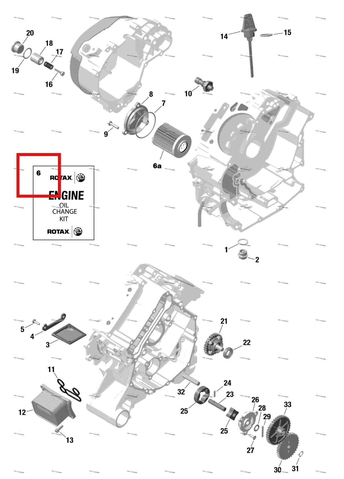 Деталь 9779258 (Can Am масляный Change комплект 5 W40 500 Cc Can-Am Maverick Sport 1000R XRC (2020) (9779258)) на схеме узла 2024 Can-Am Outlander MAX 850 EFI 4X4 - 2LRE - XT Package - Platinum Silver Satin Rotax - Engine Lubrication