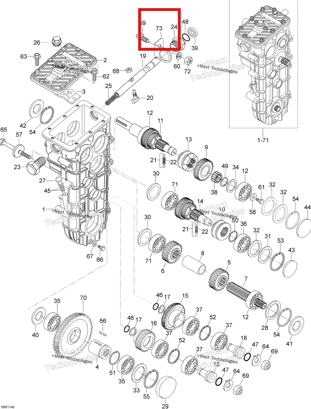 Деталь M5346698 (Кронштейн Ski-Doo Skandic SUV (2009) (M5346698)) на схеме узла 2011 Ski-Doo Skandic WT 550F YetiII Transmission