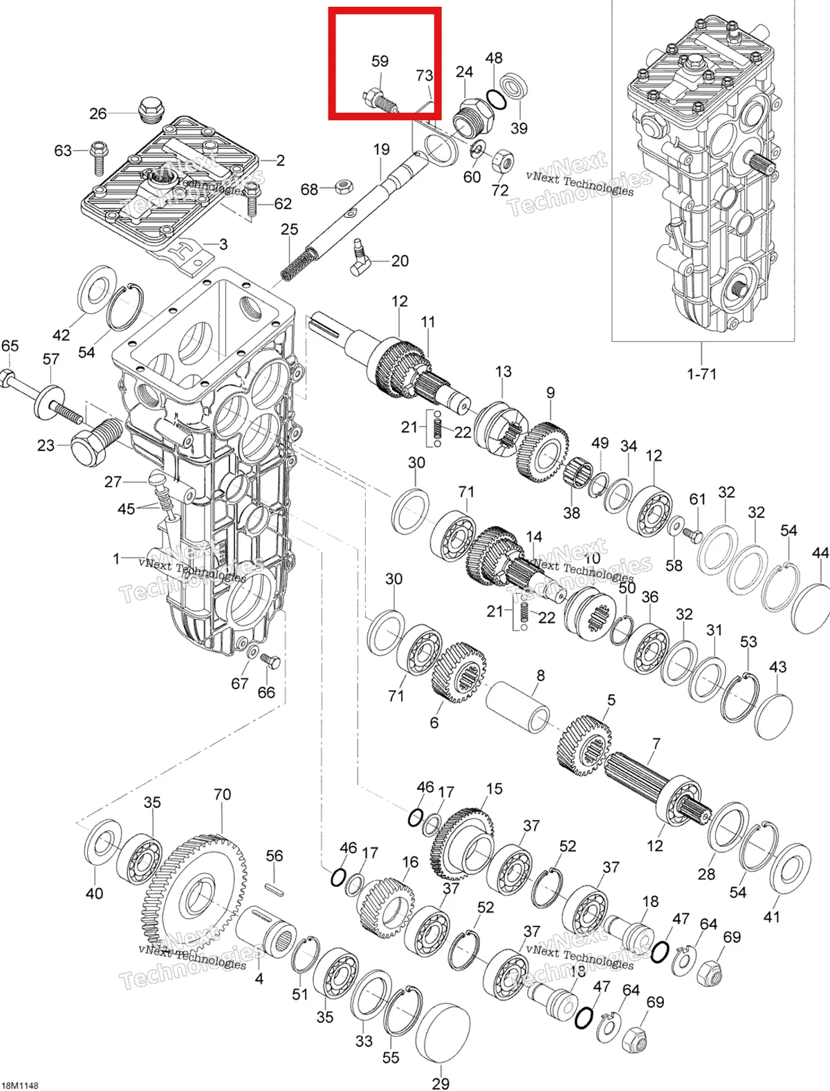 Деталь M654100225 (Transmetteur Sender Backup Ski-Doo Expedition TUV V800 4-TEC (2009) (M654100225)) на схеме узла 2011 Ski-Doo Skandic WT 550F YetiII Transmission